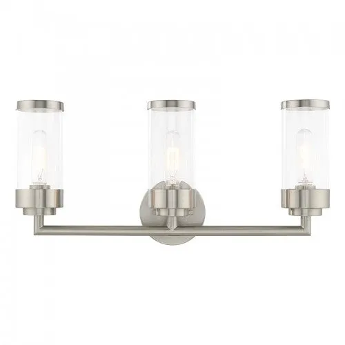 Hillcrest 3 Lt Brushed Nickel Bath Vanity