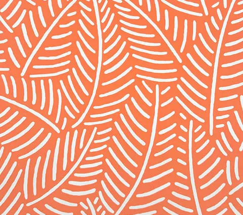 Home Couture Wallpaper: Sauvage Reverse - Custom Coral on White Matte Paper (FIVE YARD MINIMUM)