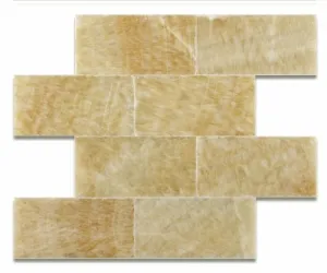 Honey Onyx 3 X 6 Polished Premium Brick / Subway Tile - Box of 5 sq. ft.