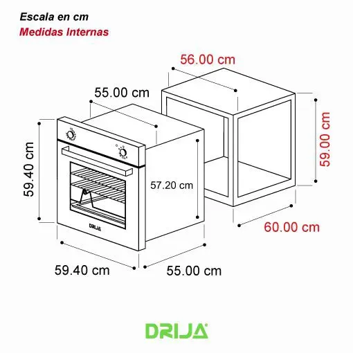 Horno Empotrable a Gas Oceanía 60