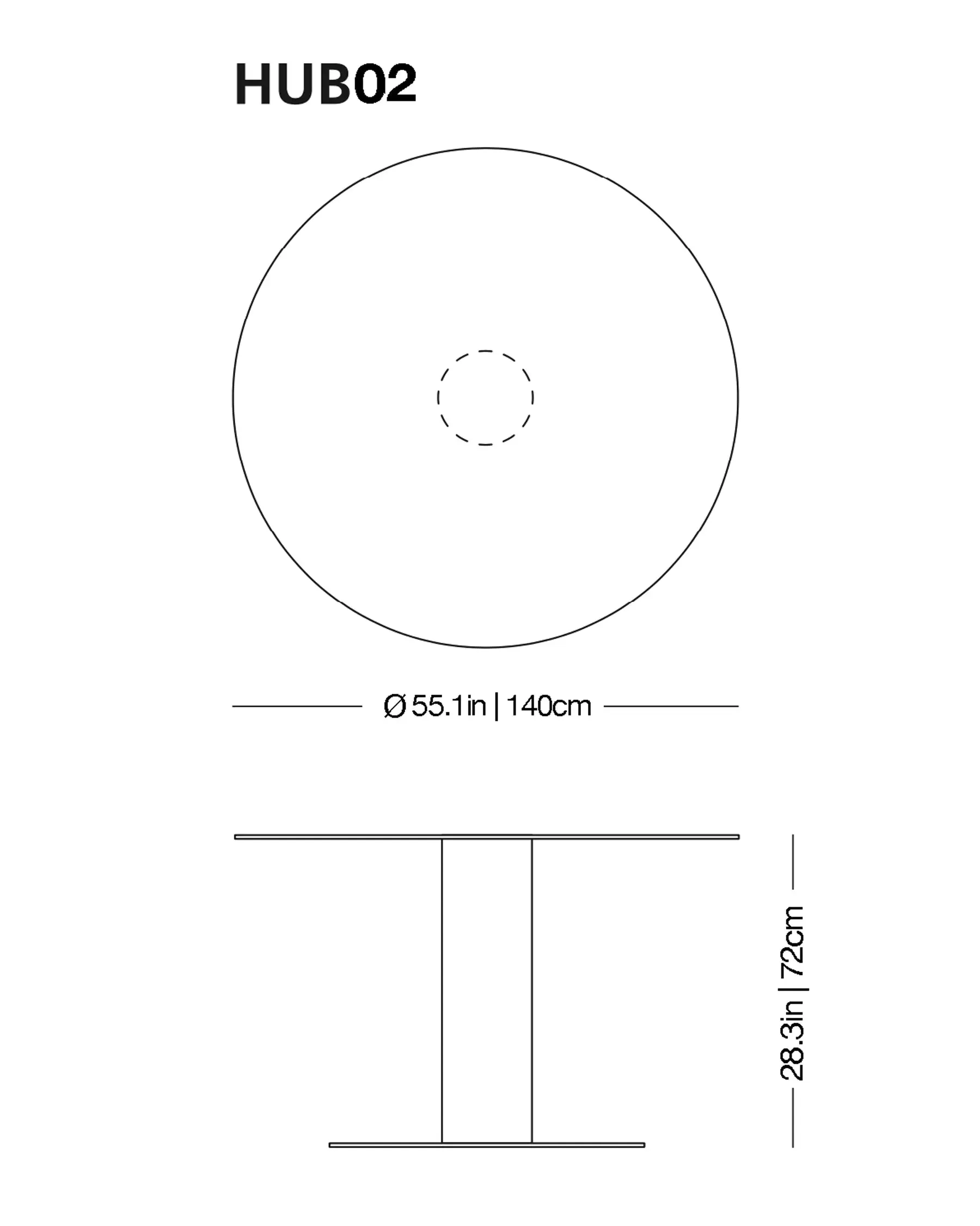 Hub High Glass Table
