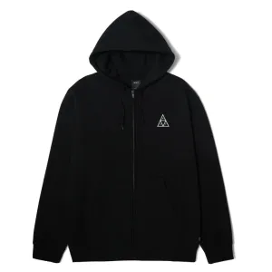 HUF SET TRIPPLE TRIANGLE ZIP HOODIE - BLACK
