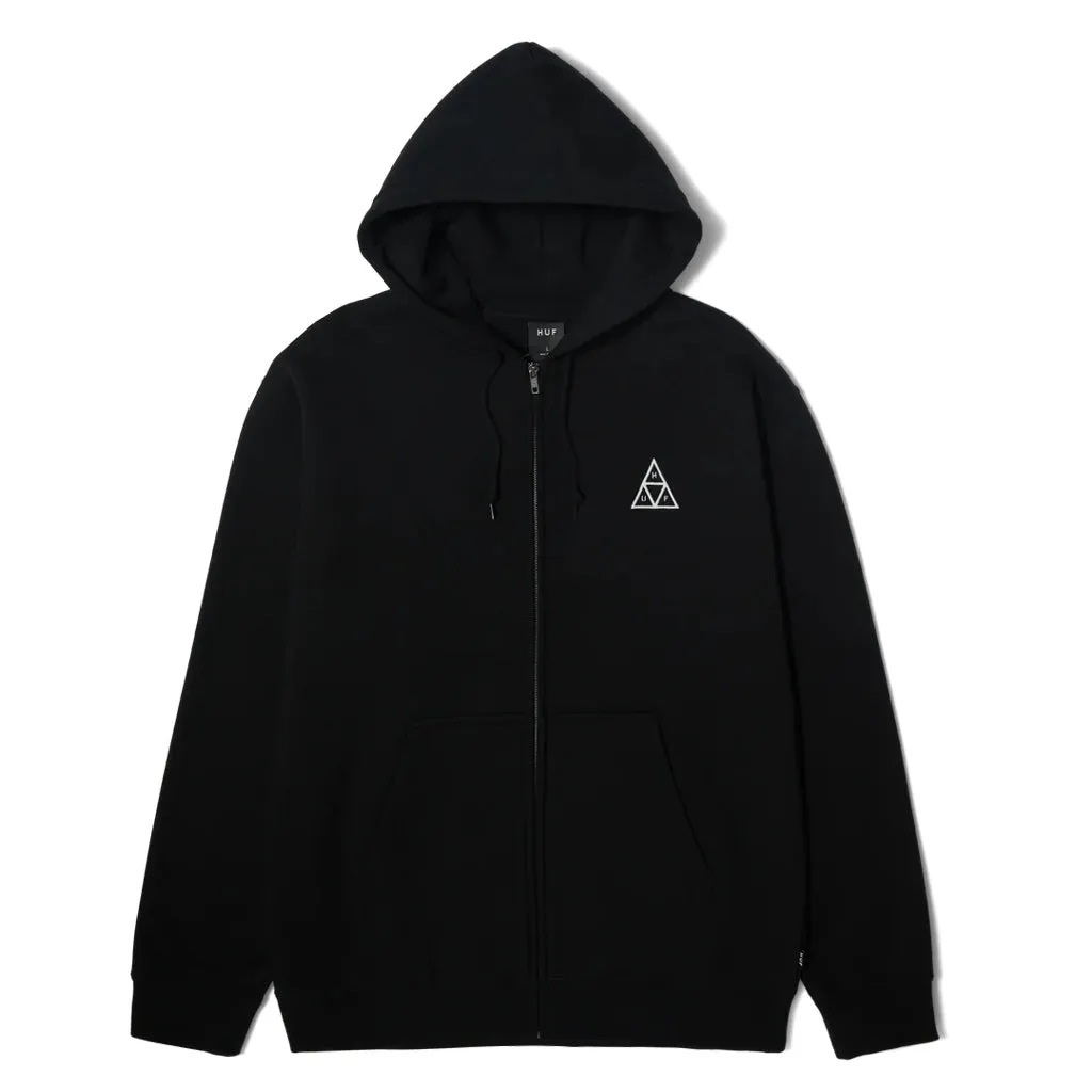 HUF SET TRIPPLE TRIANGLE ZIP HOODIE - BLACK