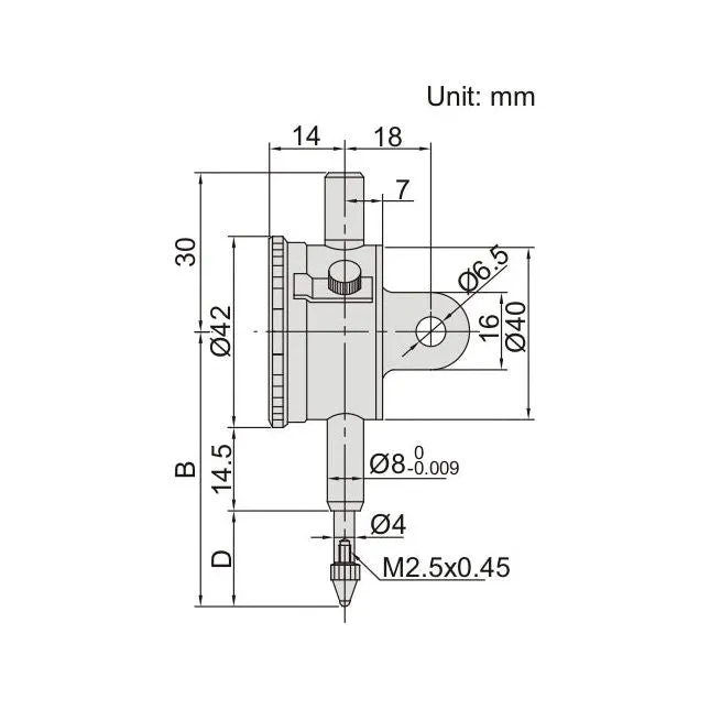 Insize Metric Compact Dial Indicator 3mm Range Series 2311-3F