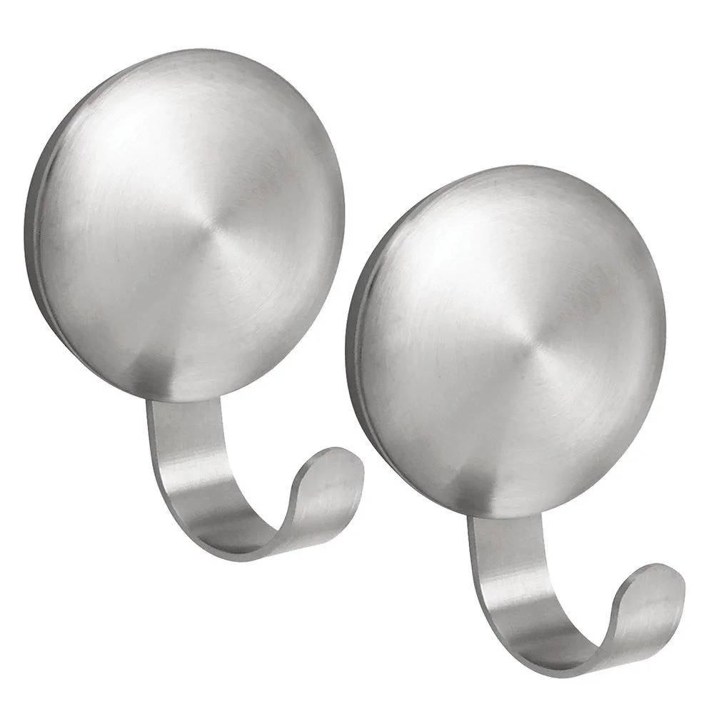 InterDesign Forma Self Adhesive Hook, Set of 2, Stainless Steel