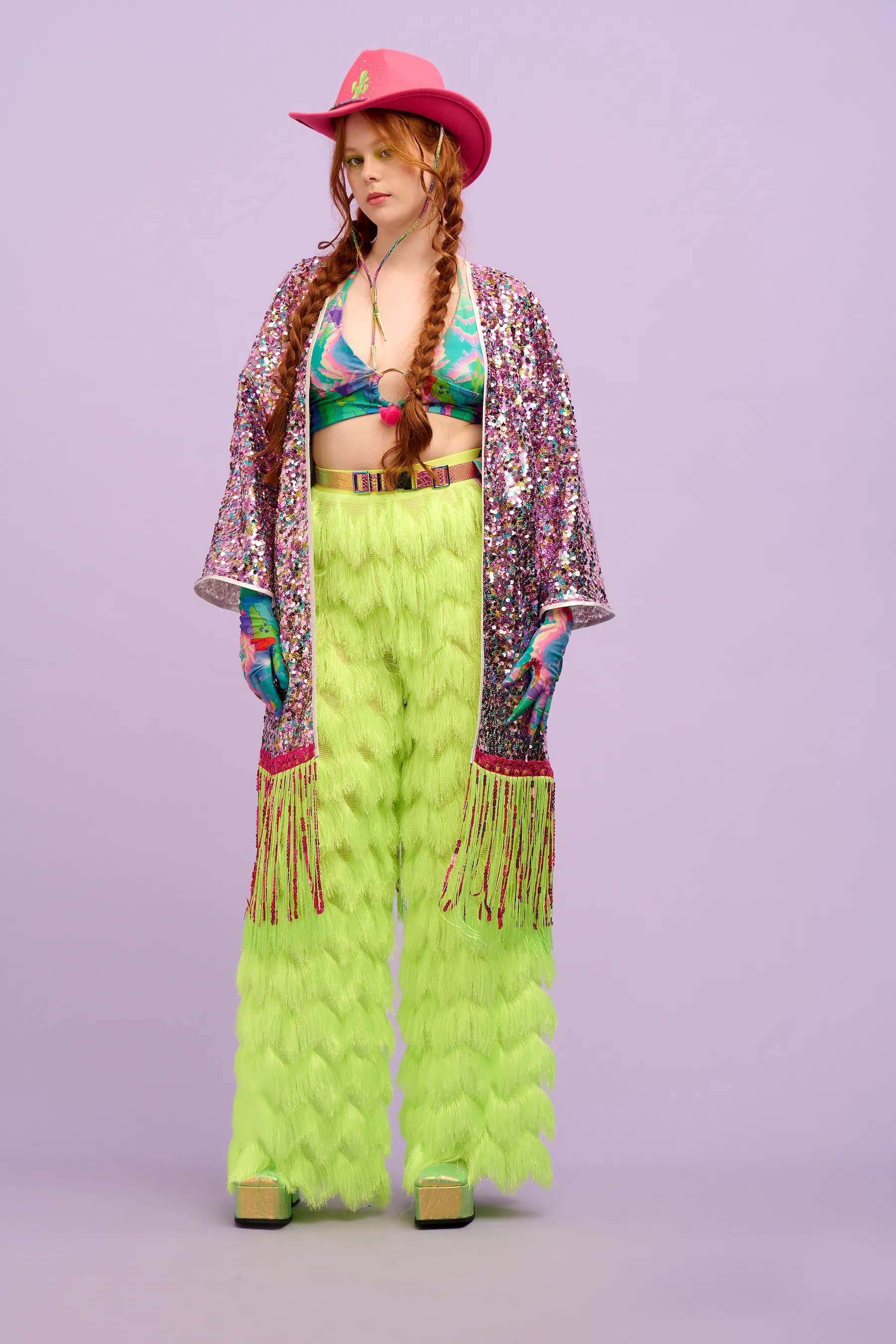 Intergalactic Rodeo Hooped Bra Top
