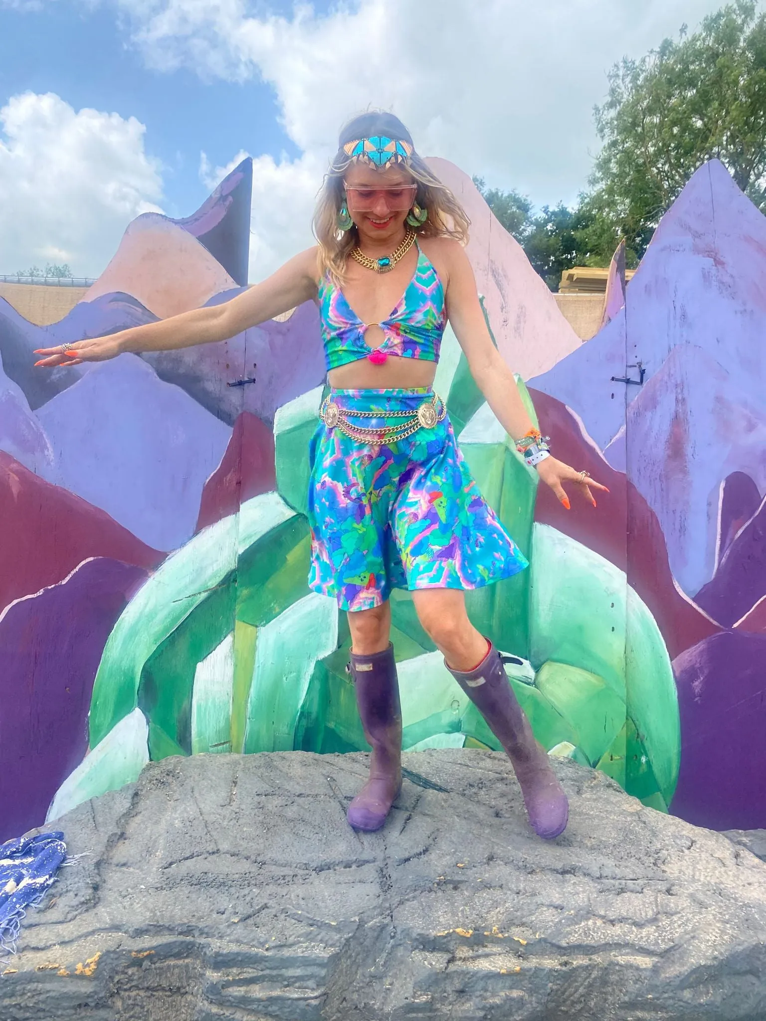 Intergalactic Rodeo Hooped Bra Top