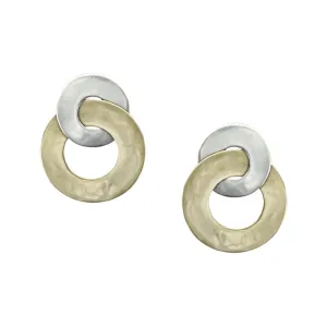 Intertwined Wide Ring Clip or Post Earring