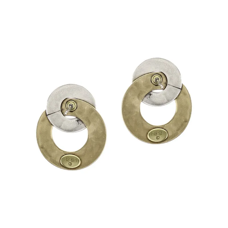 Intertwined Wide Ring Clip or Post Earring