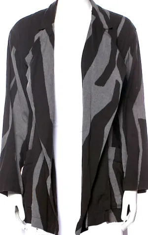 ISSEY MIYAKE JAPAN. Plantation Line Colorblock Pattern Jacket