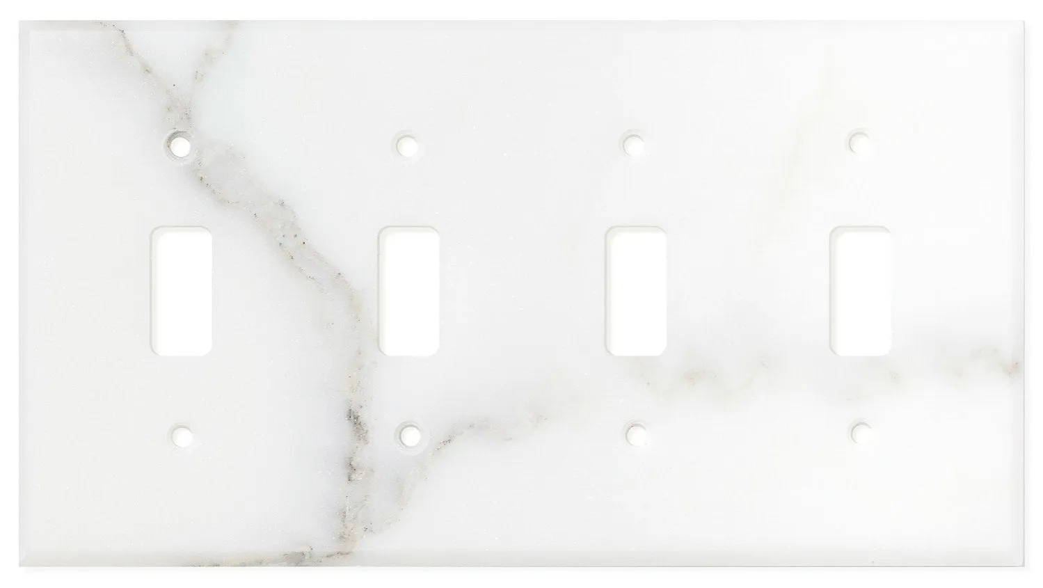 Italian Calacatta Gold Marble Switch Plate Cover, Polished (4 TOGGLE)