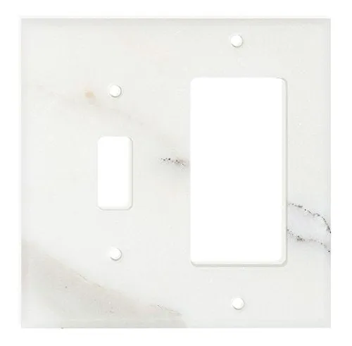 Italian Calacatta Gold Marble Switch Plate Cover, Polished (TOGGLE ROCKER)