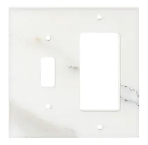 Italian Calacatta Gold Marble Switch Plate Cover, Polished (TOGGLE ROCKER)