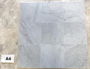 Italian Carrara White (Bianco Carrara) Marble 12" X 12" Field Tile, Polished - A4 (Lot of264 pcs. (264 sq. ft.)