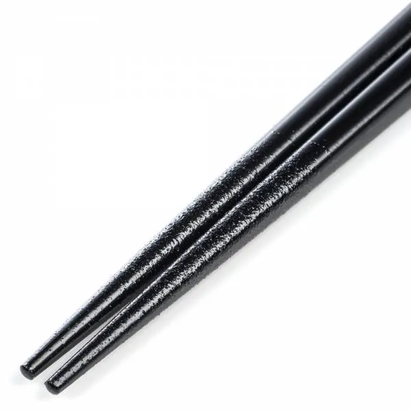 Japanese Black Fan Lacquered Wooden Chopsticks