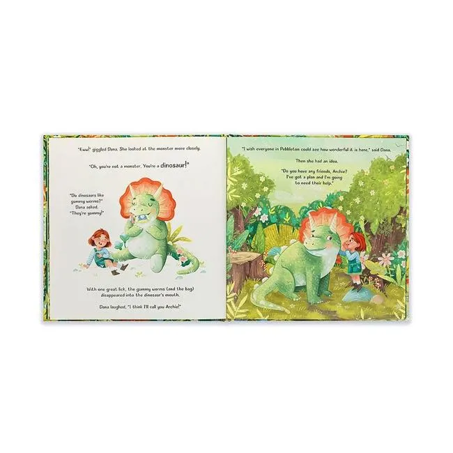 Jellycat Archie, My Dinosaur Friend Book