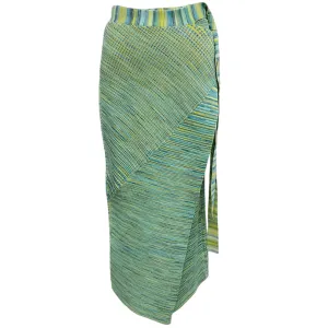 Jonathan Simkhai Baltic Blue Space Dye Knit Midi Skirt