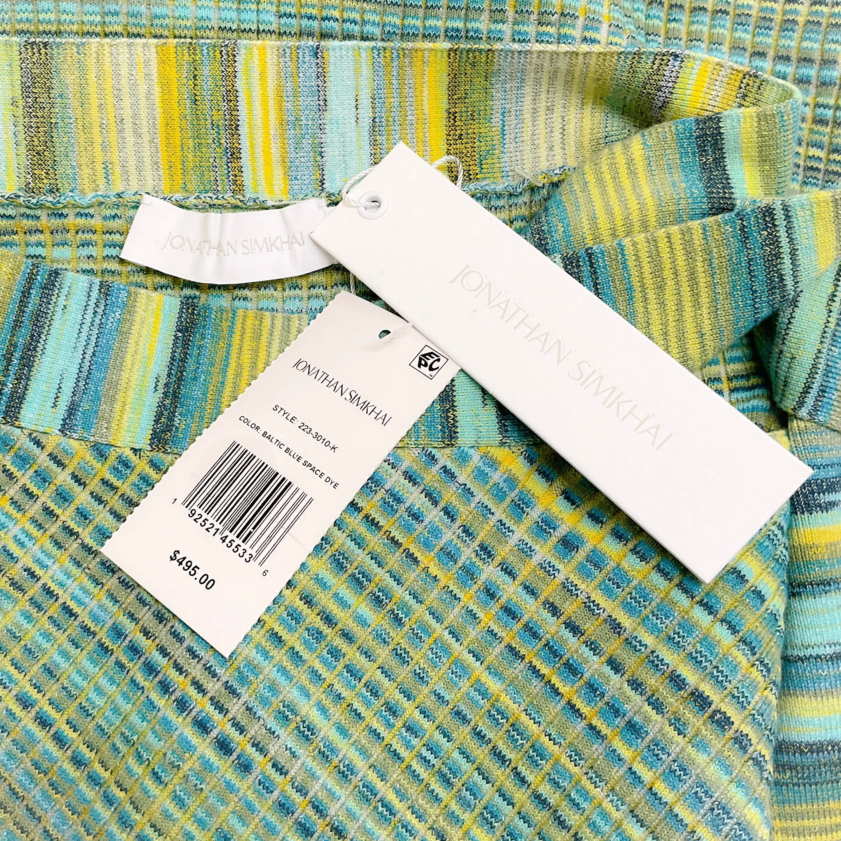 Jonathan Simkhai Baltic Blue Space Dye Knit Midi Skirt