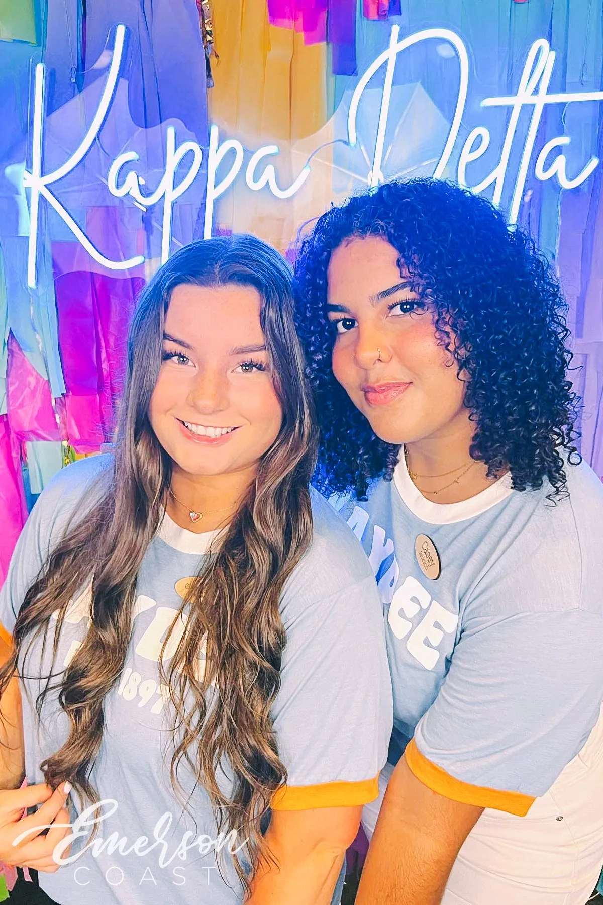 Kappa Delta Light Blue Recruitment Ringer Tee