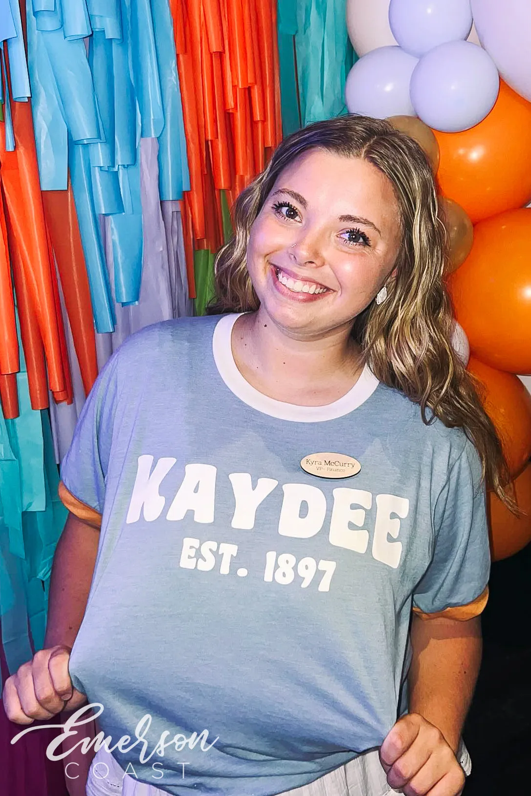 Kappa Delta Light Blue Recruitment Ringer Tee