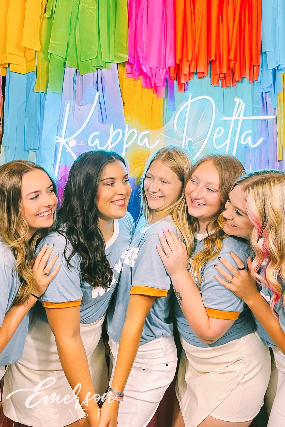 Kappa Delta Light Blue Recruitment Ringer Tee