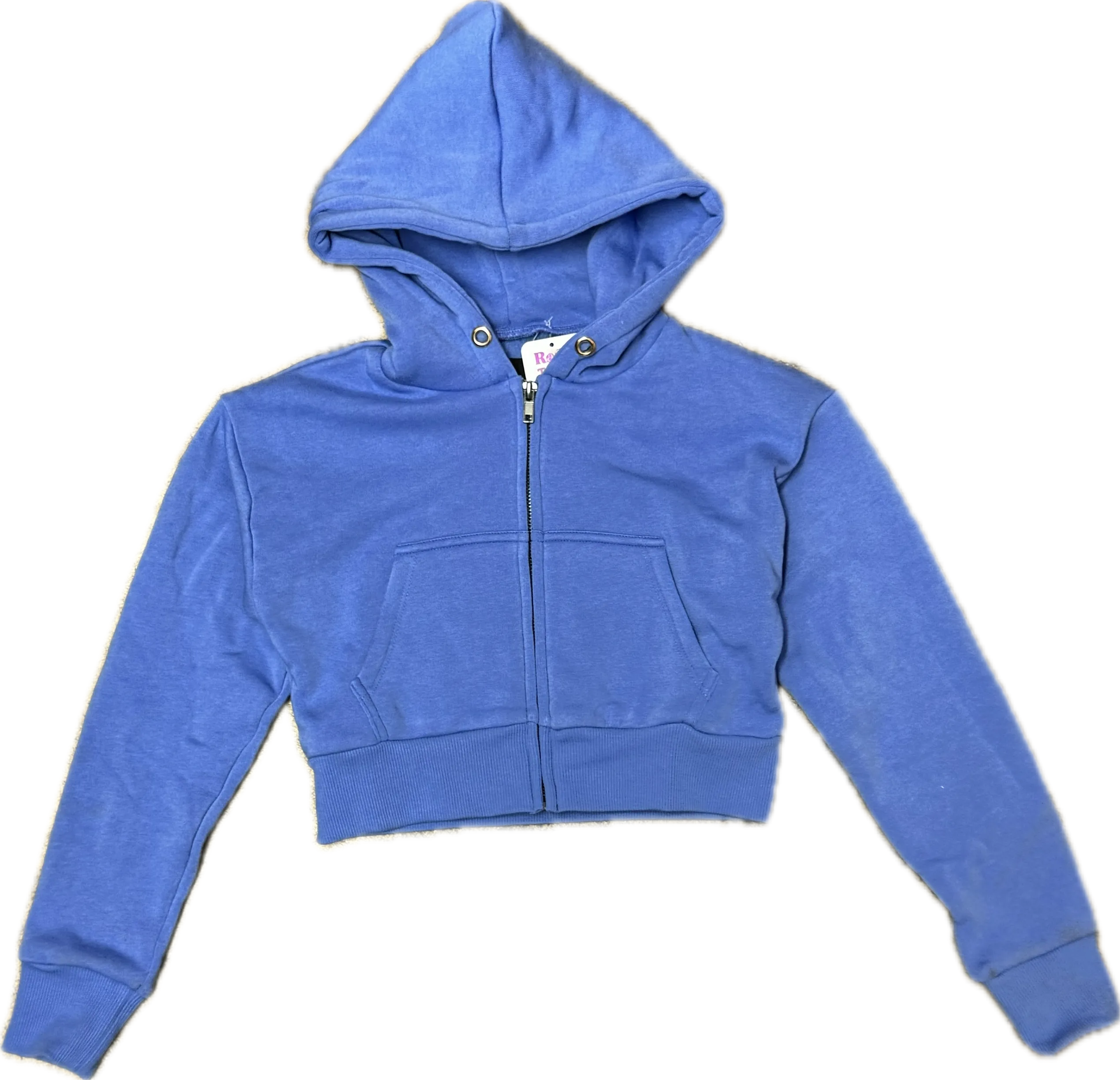 KATIEJ NYC- TWEEN DYLAN ZIP CROP HOODIE (perfect peri)