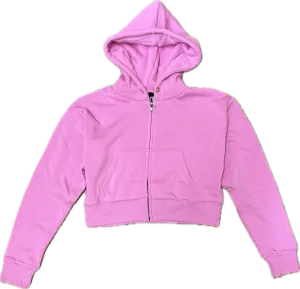 KATIEJ NYC- TWEEN DYLAN ZIP CROP HOODIE (summer rose)