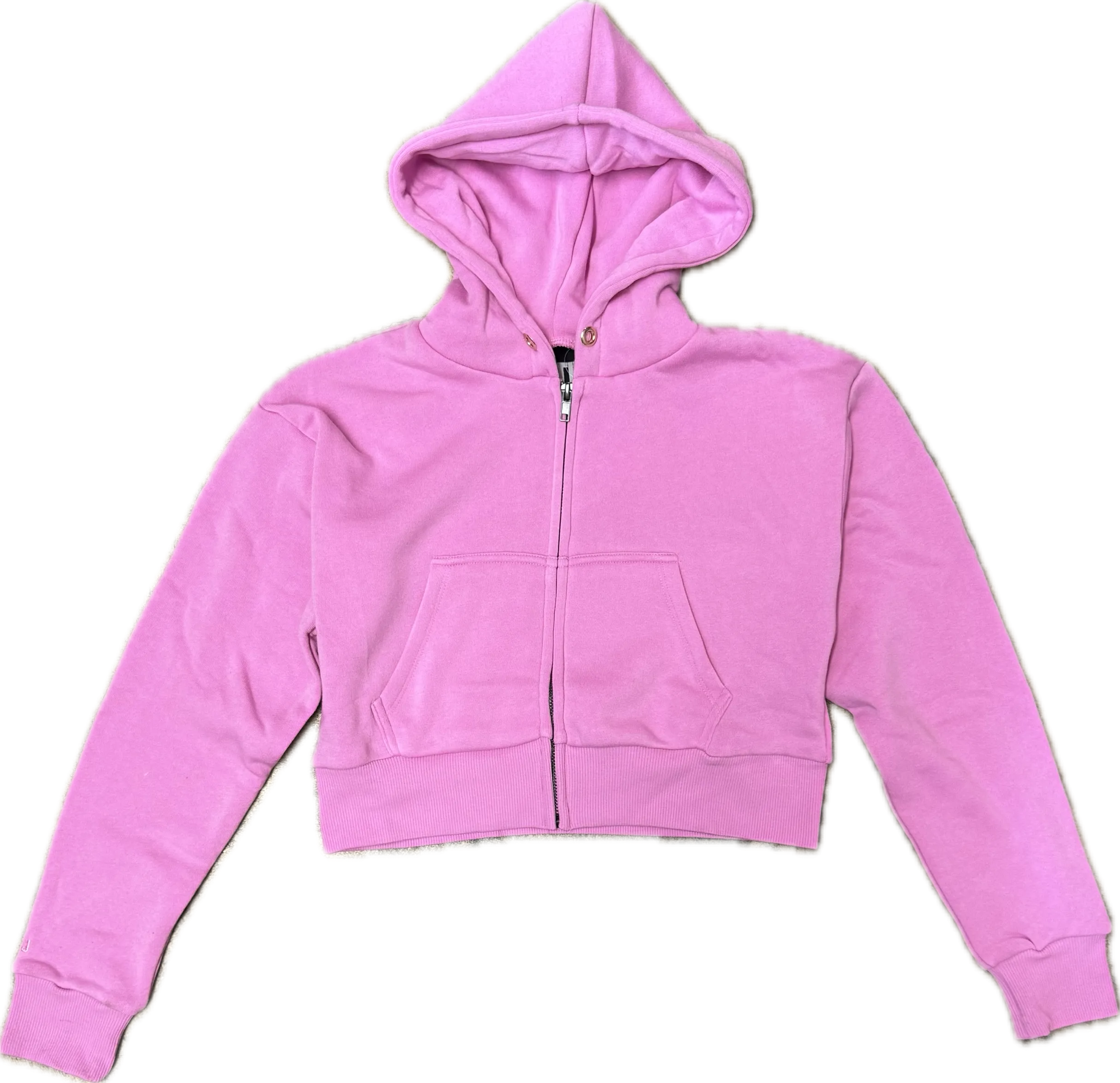 KATIEJ NYC- TWEEN DYLAN ZIP CROP HOODIE (summer rose)