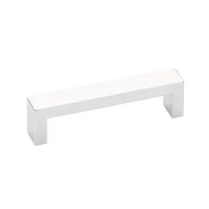 Keaton Cabinet Pull Handle - Cabinet Mount - 4" Brass/Polished Chrome