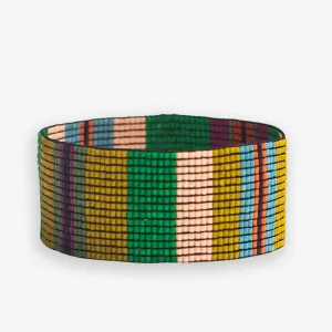 Kenzie Mixed Vertical Colorblock And Stripes Beaded Stretch Bracelet Rio