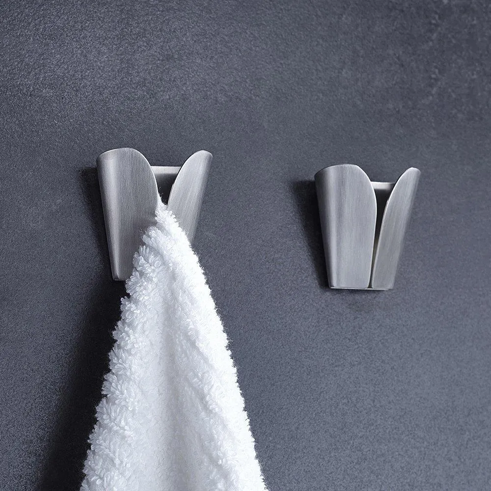 Kes Kitchen Towel Hooks Self Adhesive Dish Towel Holder Hand Towel Hook Rack Hanger Ring RUSTPROOF Stainless Steel Brushed Finish5 Pack, AH7201-2-P5