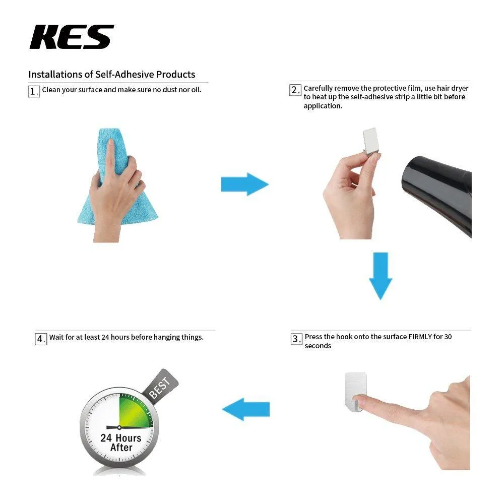 Kes Kitchen Towel Hooks Self Adhesive Dish Towel Holder Hand Towel Hook Rack Hanger Ring RUSTPROOF Stainless Steel Brushed Finish5 Pack, AH7201-2-P5