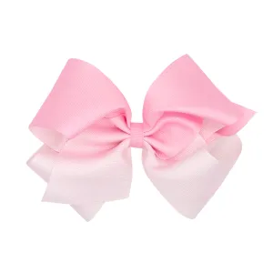 King Grosgrain Ombre Colorblock Bow - Pearl Pink