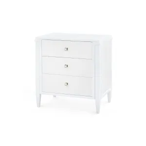 Kingston 3-Drawer End Table / Soft White