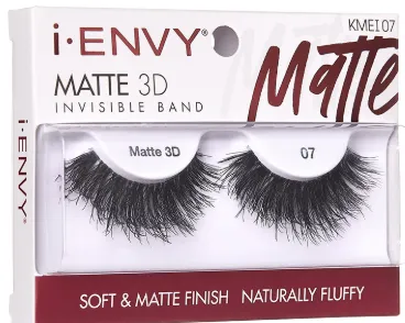Kiss Envy Matte 3D Invisible Band Eyelashes: Elevate Your Lash Game- KMEI07