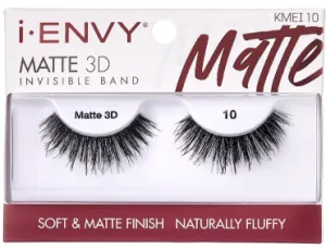 Kiss Envy Matte 3D Invisible Band Eyelashes: Elevate Your Lash Game- KMEI10