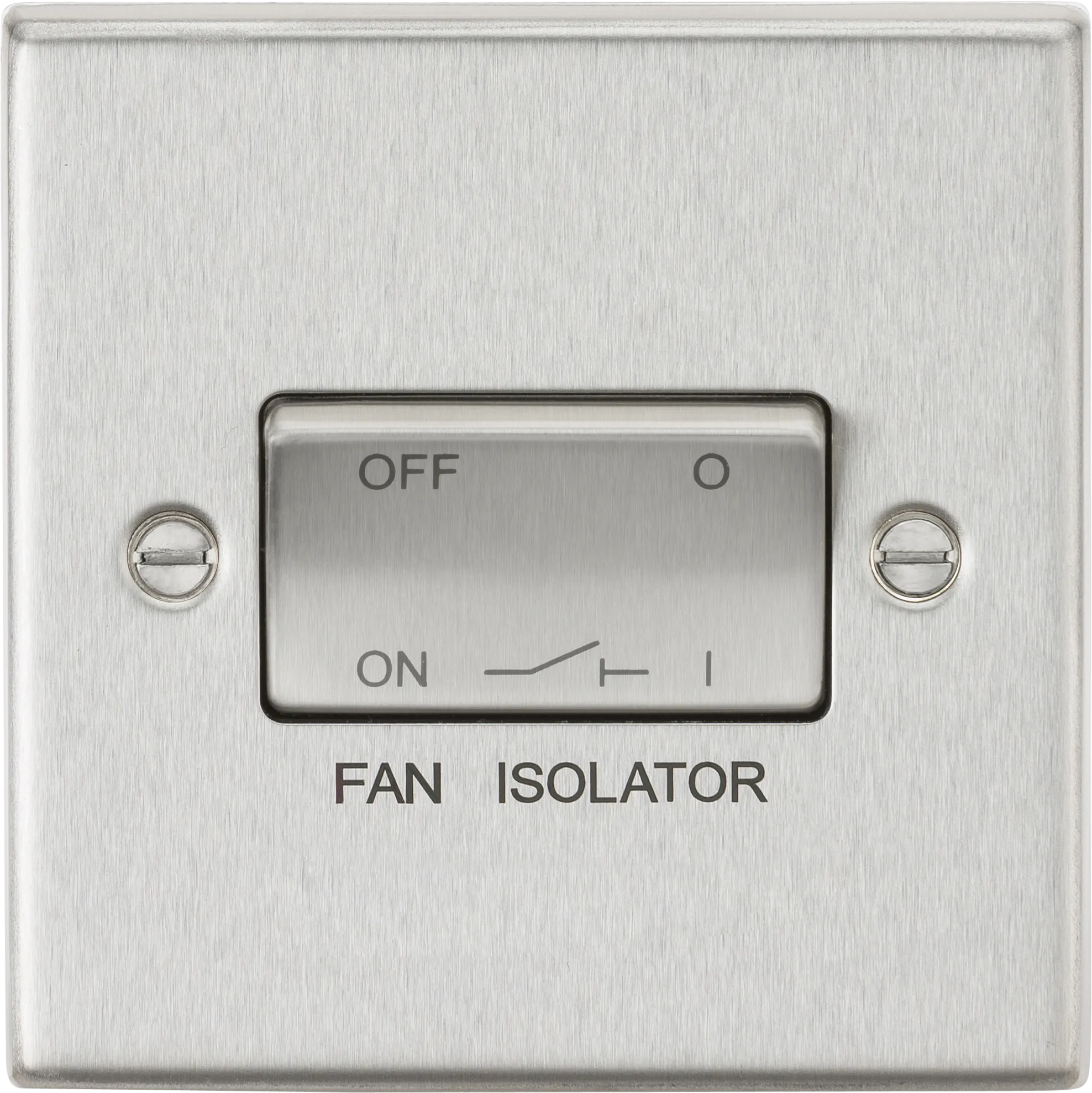 Knightsbridge CS11BC Square Edge 10AX 3 Pole Fan Isolator Switch - Brushed Chrome