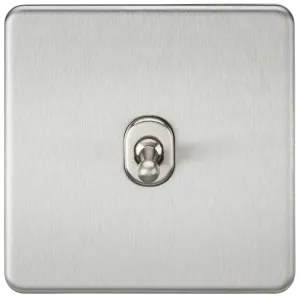 Knightsbridge SF12TOGBC Screwless 10AX 1G Intermediate Toggle Switch - Brushed Chrome