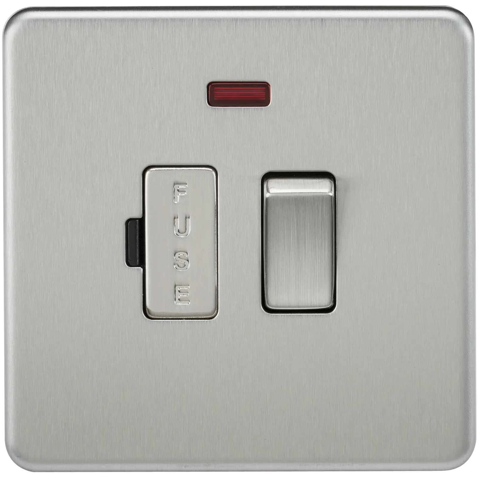 Knightsbridge SF6300NBC Screwless 13A Switched Fused Spur Unit   Neon - Brushed Chrome