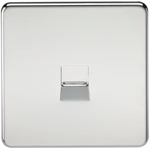 Knightsbridge SF7300PC Screwless Telephone Master Socket - Polished Chrome