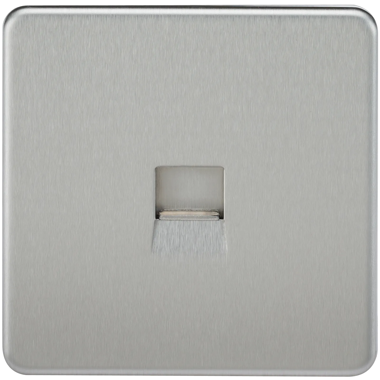 Knightsbridge SF7400BC Screwless Telephone Extension Socket - Brushed Chrome