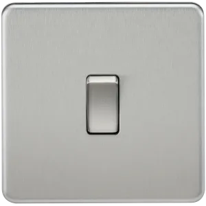 Knightsbridge SF8341BC Screwless 20A 1G DP Switch - Brushed Chrome