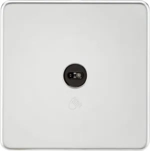 Knightsbridge SFTS1PC Screwless 230V 1G 1-Way Touchless Switch - Polished Chrome