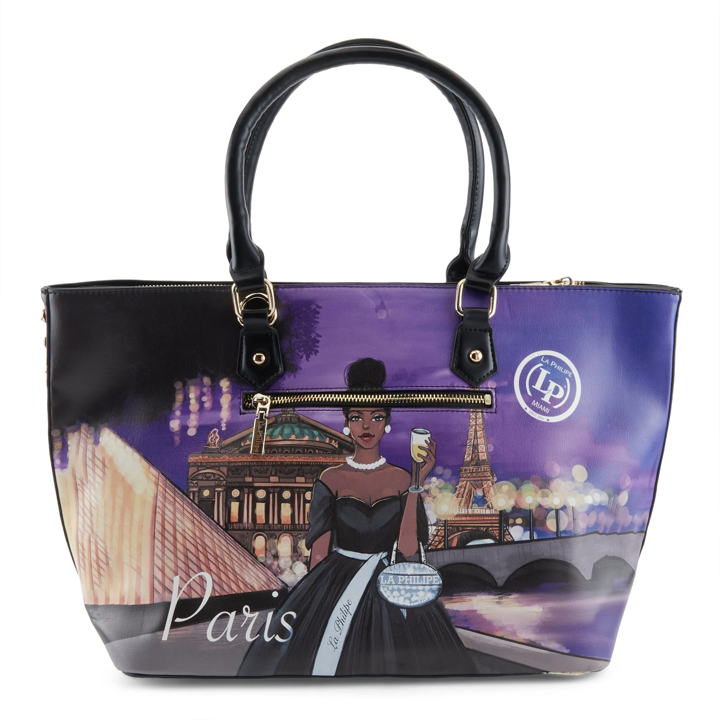 La Philipe Lp1021 7 Living In Paris Women’s Pu Leather Tote