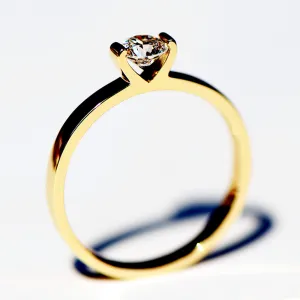 Lab-Grown Diamond Bar Setting Solitaire Engagement Ring