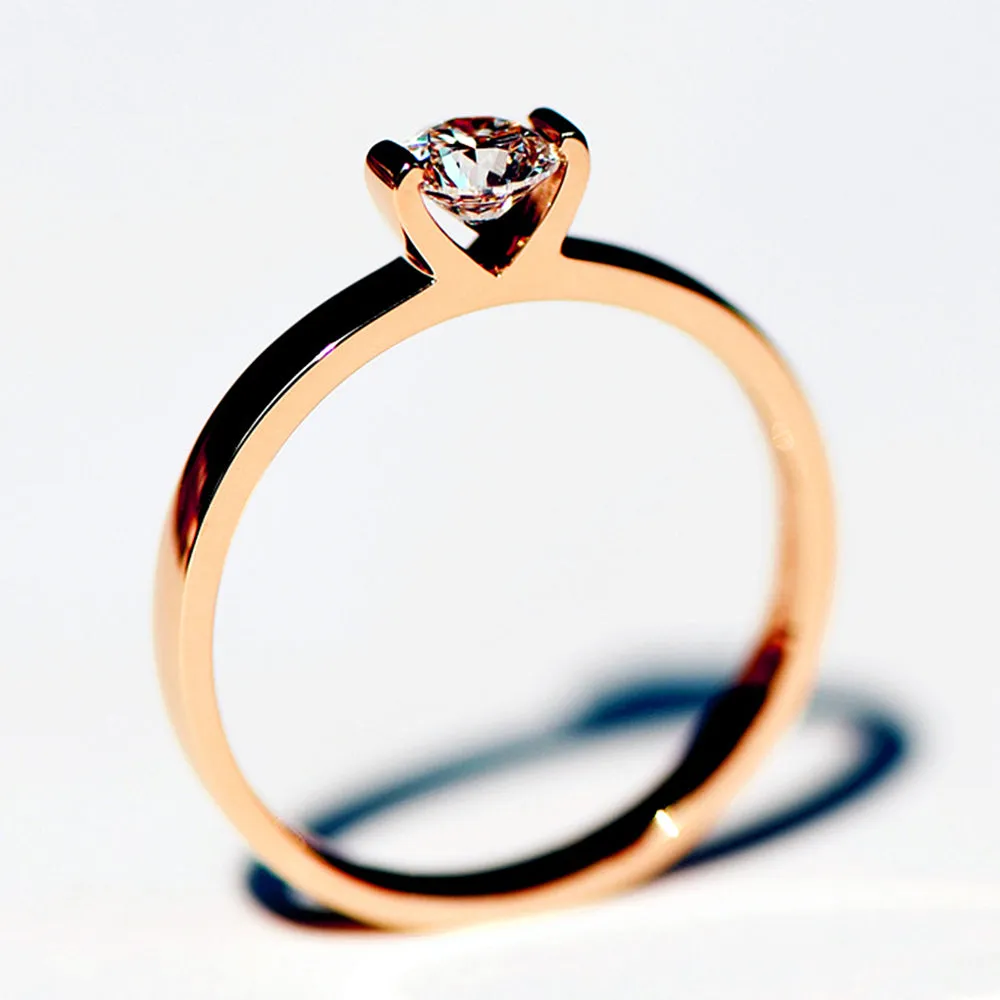 Lab-Grown Diamond Bar Setting Solitaire Engagement Ring