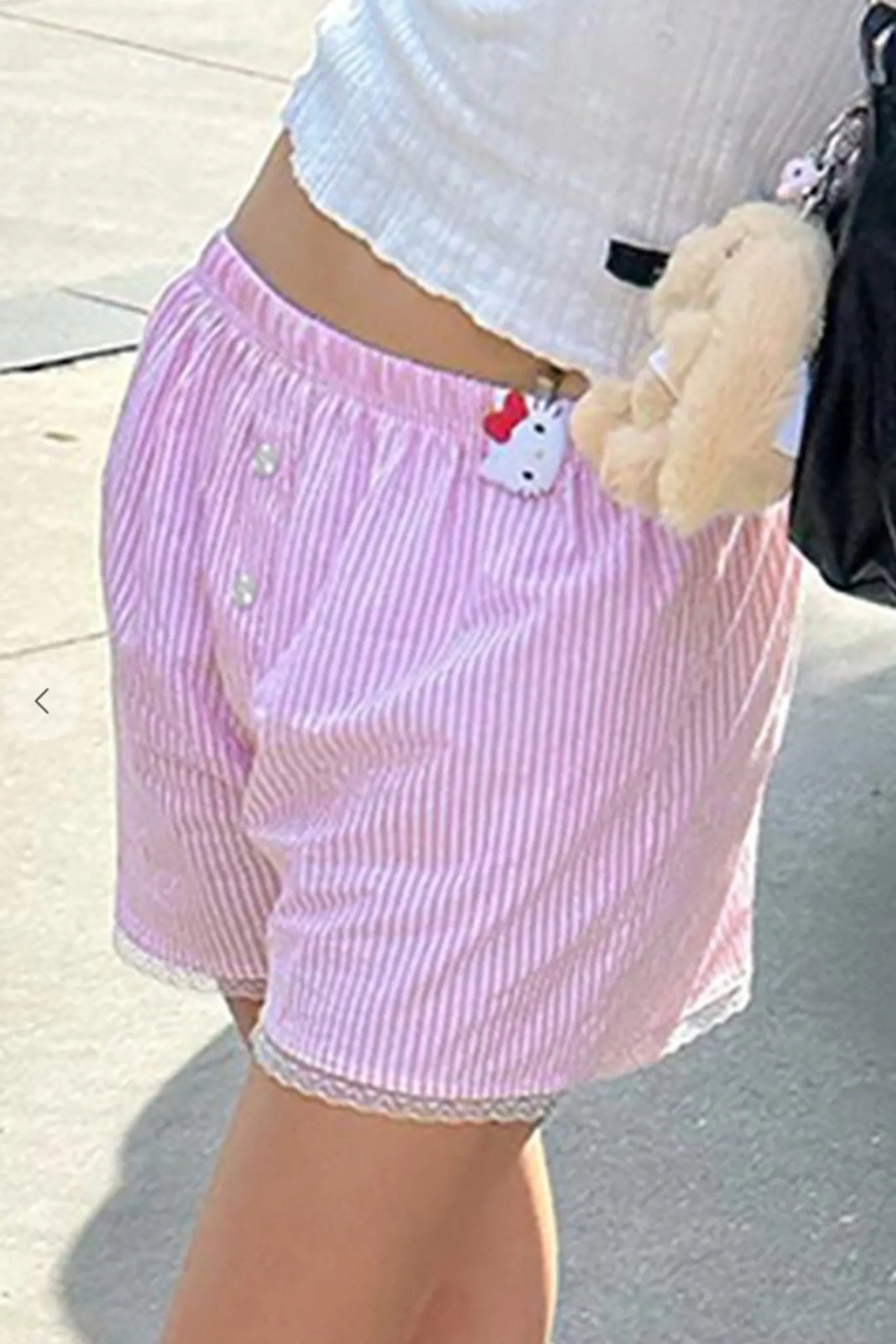 Lace Boxer Shorts in Pink