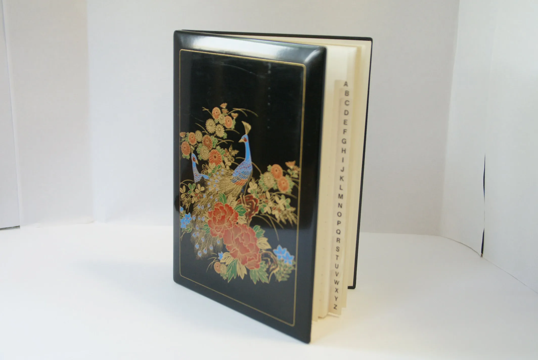 Lacquered Address Book, Peacock