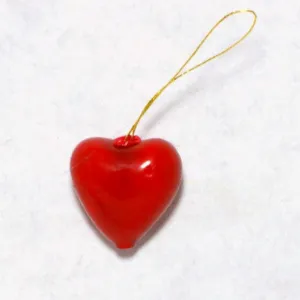 Lacquered Heart Ornament 12pcs