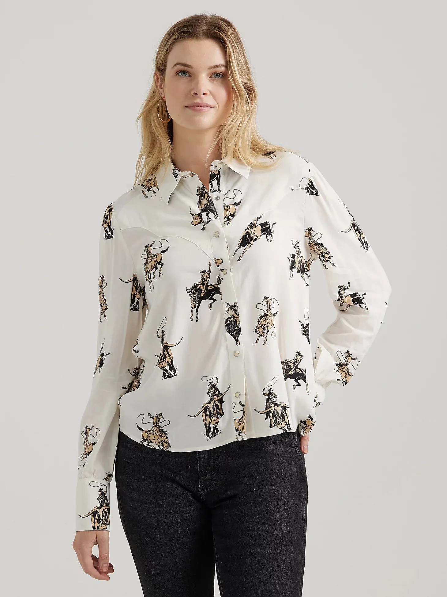 LADIES WRANGLER RETRO PUNCHY BLOUSE